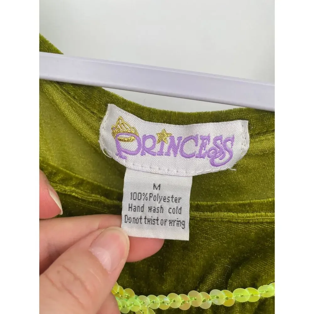 Princess Dress Green Lace Up Flower Tulle Skirt Medium